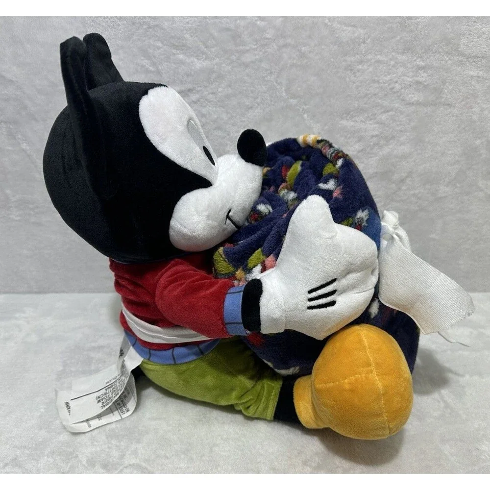 Disney Mickey Mouse Buddy Blue Plush Throw Blanket Combo Set 50